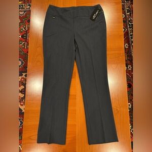 LISETTE Black Navy Gaby Stretch Straight Leg Pull-On Trousers, size 12